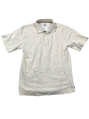 Patagonia Mens Pique Vitaliti Polo Shirt Size XS Short Sleeve Cream Performance